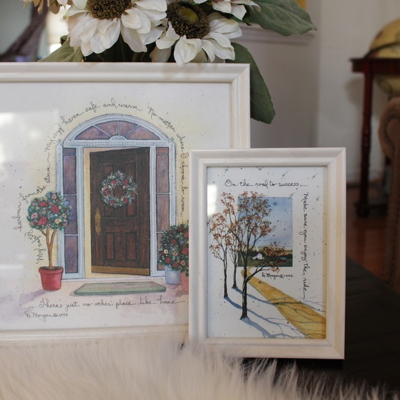 2 = D.Morgan Vintage framed Art - Picture 8 of 12